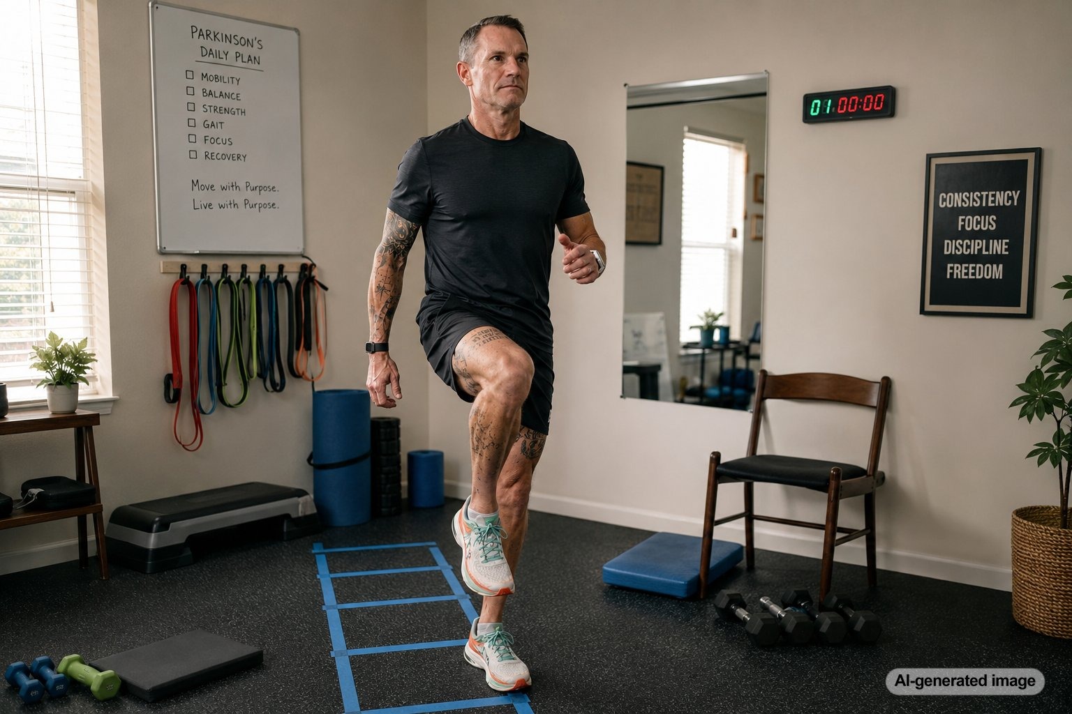 How To Set Up A Low Cost Physical Therapy Space For Parkinson’s At Home